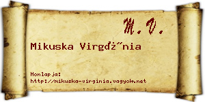 Mikuska Virgínia névjegykártya